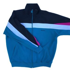 Vintage 80s Jacket / Blue + Black / MacGregor